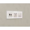MA210510 Комплект механизма электрической розетки 2USB С+C 20W (быстрая зарядка) с/з на винтовых зажимах 16A-250V ALFA Жемчуг QUANT (AP2105, VM165)