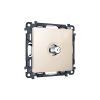 MA313050 Комплект механизма TV розетки SAT 5-2400MHz 3.5dB ALFA Бежевый глянец QUANT (AP3130, VM215)