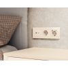 MA331010 Комплект механизма розетки ALFA Бежевый матовый 2USB A+C 20W (быстрая зарядка) QUANT (AP3310, VM177)