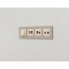 MA332110 Комплект механизма компьютерной двойной розетки RJ-45 с автоматической защитной шторкой ALFA Бежевый матовый QUANT (AP3321, VM189)