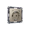 MA370510 Комплект механизма электрической розетки 2USB С+C 20W с/з на винтовых зажимах 16A-250V ALFA Серо-бежевый матовый QUANT (AP3705, VM165)