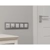 MA411010 Комплект механизма розетки ALFA Серебро глянец 2USB A+C 20W (быстрая зарядка) QUANT (AP4110, VM177)