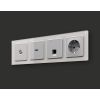 MA414010 Комплект механизма розетки HDMI 2.0 ALFA Серебро глянец 40V/500mA 2.0GHz 5-18Gbit/s QUANT (AP4140, VM222)