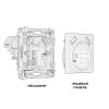 MA509010 Комплект механизма электрической розетки ALFA Сталь матовый 2USB A+A 18W (быстрая зарядка) с/з QUANT (AP5090, VM155)