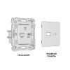 MA611010 Комплект механизма розетки ALFA Шампань 2USB A+C 20W (быстрая зарядка) QUANT (AP6110, VM177)