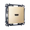 MA614010 Комплект механизма розетки HDMI 2.0 ALFA Шампань 40V/500mA 2.0GHz 5-18Gbit/s QUANT (AP6140, VM222)