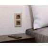 MA639010 Комплект механизма электрической розетки ALFA Темная бронза матовый 2USB A+A 18W (быстрая зарядка) с/з QUANT (AP6390, VM155)