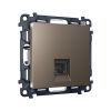 MA642010 Комплект механизма компьютерной розетки ALFA Темная бронза матовый RJ-45(8P8C) CAT6 с шторкой QUANT (AP6420, VM188)