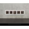 MA642110 Комплект мех-ма компьютерной двойной розетки RJ-45 с автоматической защитной шторкой ALFA Темная бронза матовый QUANT (AP6421, VM189)