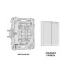 MA653010 Комплект механизма 2-кл выключателя ALFA Антрацит серый QUANT (AP6530, VM115)