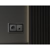 MA662030 Комплект механизма телефонной розетки ALFA Антрацит серый RJ-11(4P4C) с шторкой QUANT (AP6620, VM190)