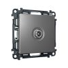 MA663030 Комплект механизма TV розетки проходной ALFA Антрацит серый 5-1000 MHz 4dB QUANT (AP6630, VM211)