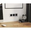 MA811010 Комплект механизма розетки ALFA Черный матовый 2USB A+C 20W (быстрая зарядка) QUANT (AP8110, VM177)