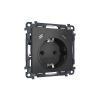 MA910510 Комплект механизма электрической розетки 2USB С+C 20W с/з на винтовых зажимах 16A-250V ALFA Графит мягкое касание QUANT (AP9105, VM165)