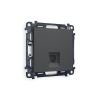 MA912005 Комплект мех-ма компьютерной розетки RJ-45 экранированной с автоматической защитной шторкой ALFA Графит мягкое касание QUANT (AP9120, VM185)