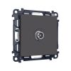 MA913010 Комплект механизма TV розетки оконечной ALFA Графит мягкое касание 50-870 MHz 1dB QUANT (AP9130, VM202)