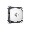 MO133050 Комплект механизма TV розетки SAT 5-2400MHz 3.5dB OMEGA Белый матовый QUANT (OP1330, VM215)