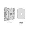 MO313050 Комплект механизм TV розетки SAT 5-2400MHz 3.5dB OMEGA Бежевый глянец QUANT (OP3130, VM215)