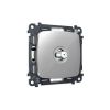 MO413050 Комплект механизма TV розетки SAT 5-2400MHz 3.5dB OMEGA Серебро глянец QUANT (OP4130, VM215)