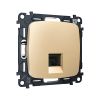 MO612005 Комплект механизма компьютерной розетки RJ-45 экранированной с автоматической защитной шторкой OMEGA Шампань QUANT (OP6120, VM185)