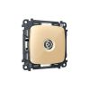 MO613005 Комплект механизма TV розетки оконечной экранированной 5-1000MHz 3dB OMEGA Шампань QUANT (OP6130, VM199)