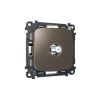 MO643050 Комплект механизма TV розетки SAT 5-2400MHz 3.5dB OMEGA Темная бронза матовый QUANT (OP6430, VM215)