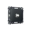 MO913050 Комплект механизма TV розетки SAT 5-2400MHz 3.5dB OMEGA Графит Мягкое касание QUANT (OP9130, VM215)