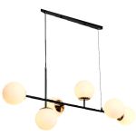 Люстры iLAMP 9136P/6 BK-WH GOLDEN