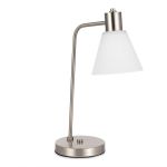 SLE1561-104-01 Прикроватная лампа Никель/Белый E27 1*60W ARKI