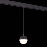 ST358.443.07 Магнитный трековый светильник подвесной Черный LED 1*7W 4000K 520Lm Ra&gt;80 120° IP20 D90xH90 48V SKYLINE 48