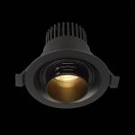 ST701.438.07 Св-к встр. Zoom Черный LED 1*7W 3000K 560Lm Ra 15°-60° IP20 D90xH65 170-240V Встраиваемые светильники