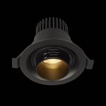 ST701.438.07 Св-к встр. Zoom Черный LED 1*7W 3000K 560Lm Ra 15°-60° IP20 D90xH65 170-240V Встраиваемые светильники