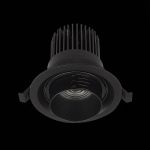 ST701.438.12 Св-к встр. Zoom Черный LED 1*12W 3000K 960Lm Ra90 15°-60° IP20 D115xH95 170-240V Встраиваемые светильники