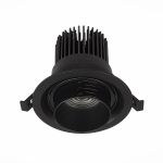 ST701.438.12 Св-к встр. Zoom Черный LED 1*12W 3000K 960Lm Ra90 15°-60° IP20 D115xH95 170-240V Встраиваемые светильники