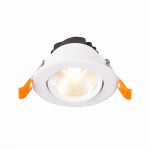 ST211.548.08.24 Св-к встр. Белый LED 1*8W 4000K 640Lm Ra80 24° IP20 D86xH50 220-240V Встраиваемые светильники