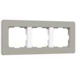 Рамка на 3 поста Split (дымчатый/белый, soft-touch) W0033067
