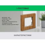 Рамка 1 пост (дуб) 3166 Frame-01 oak для Werkel
