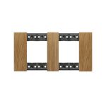 KA4802M2LM OAK Bticino LIVING NOW. Декоративная рамка 2 поста (2+2 модуля) Дуб натуральный.