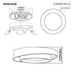 SLE6009-402-01 Светильник потолочный Черный/Белый LED 1*50W 3000K/4000K/6000K