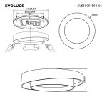 *SLE6009-502-01 Светильник потолочный Белый/Белый LED 1*50W 3000K/4000K/6000K