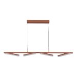 SL1018.603.04 Светильник подвесной ST-Luce терракотовый/прозрачный LED 4*32W 4000K EUCLIDICS