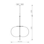 SL1621.213.01 Подвес ST-Luce Золотистый/Белый LED 1*25W 3000K LACUS