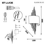 SL1638.301.02 Светильник настенный ST-Luce Латунь/Серый E14 1*42W GLORIA