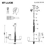 SL1638.303.06 Светильник подвесной ST-Luce Латунь/Серый E14 6*42W GLORIA