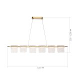 SL6021.203.36 Светильник подвесной ST-Luce золотистый/прозрачный LED 1*36W 4000K VOILE