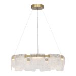 SL6021.203.54 Светильник подвесной ST-Luce золотистый/прозрачный LED 1*54W 4000K VOILE
