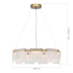 SL6021.203.54 Светильник подвесной ST-Luce золотистый/прозрачный LED 1*54W 4000K VOILE