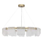SL6021.203.66 Светильник подвесной ST-Luce золотистый/прозрачный LED 1*66W 4000K VOILE