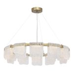 SL6021.203.66 Светильник подвесной ST-Luce золотистый/прозрачный LED 1*66W 4000K VOILE