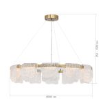 SL6021.203.66 Светильник подвесной ST-Luce золотистый/прозрачный LED 1*66W 4000K VOILE